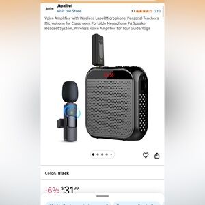 Portable Waistband Voice Amplifier with Microphone